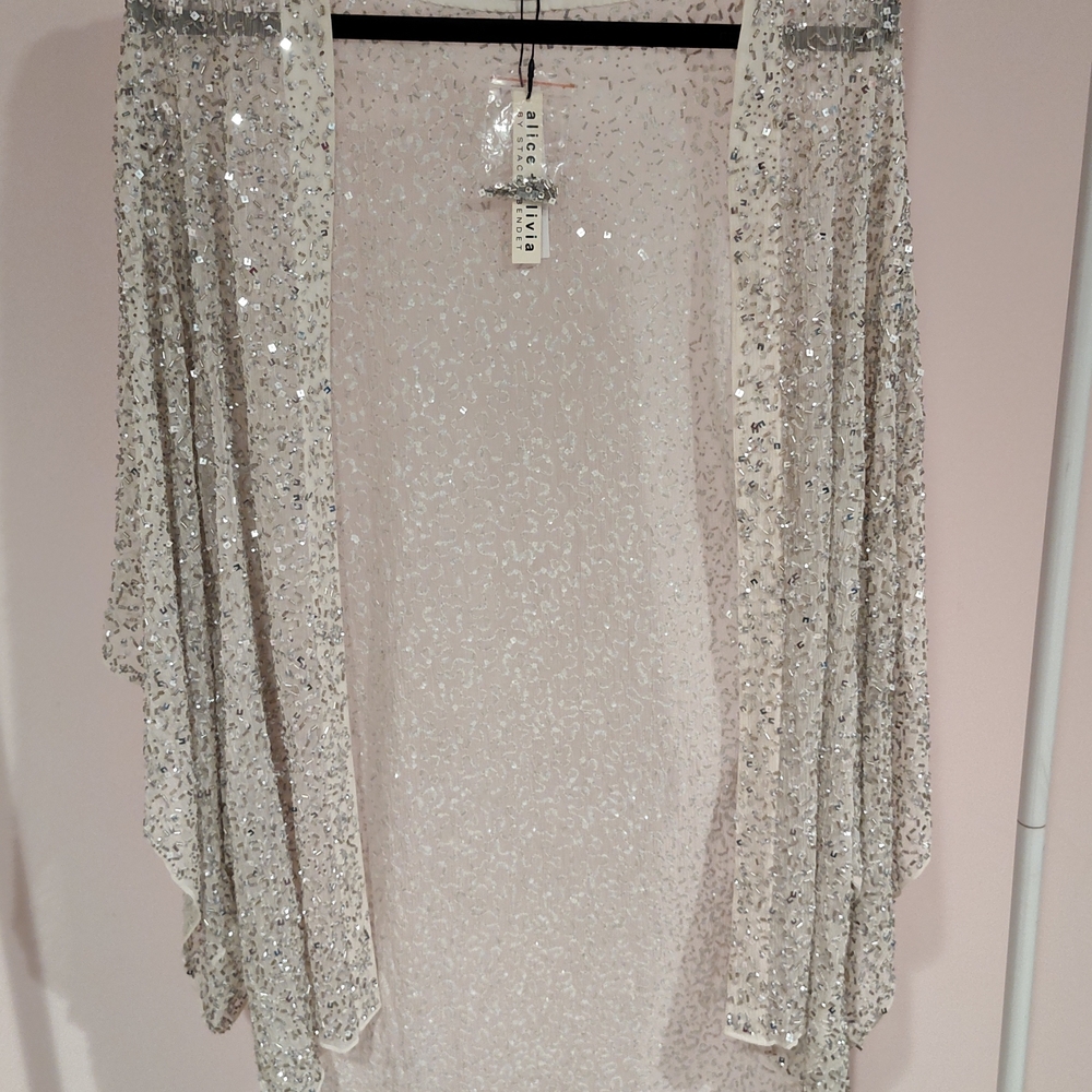 Silver Sequin Shawl